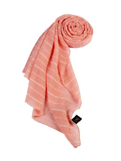 Salmon Bubble Crepe Hijab