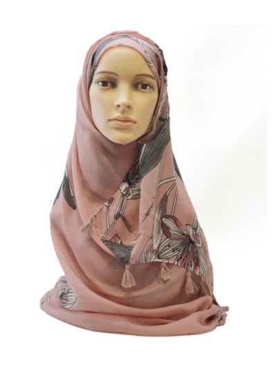 Hibiscus Printed Hijab