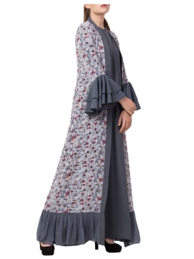 Abaya and Stylish Cardigan Combo