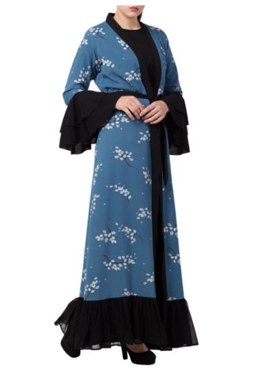Abaya and Stylish Cardigan Combo