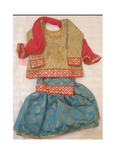 Riwaj Lawn Kurta with Gharara pants Set																		
