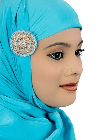 Nahal Round Brooch Pin Cum Hijab Clip