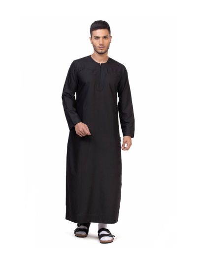 New Black Aplos Omani Thobe