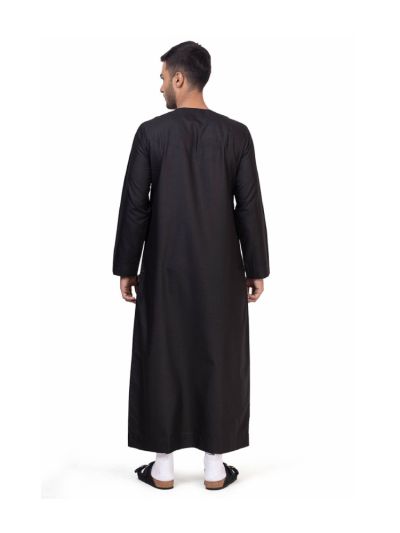 New Black Aplos Omani Thobe