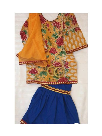 Riwaj Lawn Kurta with Gharara pants Set																		