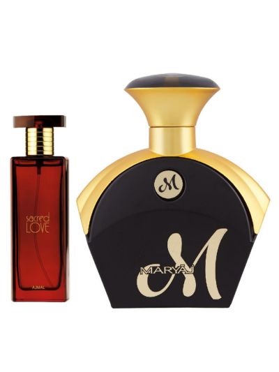Ajmal Sacred Love EDP 50ml Perfume & Maryaj M For Her EDP 90 ML Bundle of 2