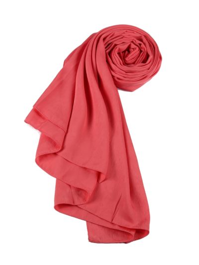 Coral Peach Metallic Satin Hijab