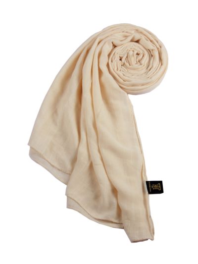 Ivory Plain Soft Cotton Hijab