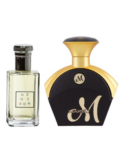 Ajmal Neutron EDP 100ml Pefume & Maryaj M For Her EAU DE PARFUM 90ml  Bundle of 2