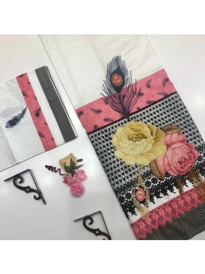 White Rose Flair Rida with Black Dots