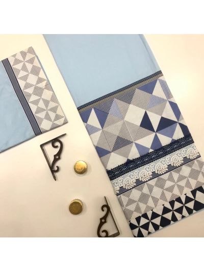 Blue Rida with Diamond Mosaic Pannel
