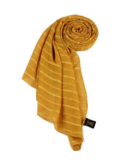 Mustard Bubble Crepe Hijab