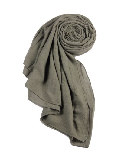 Khaki Plain Soft Cotton Hijab