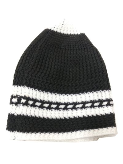 Kids Black Mixed White Color Cap