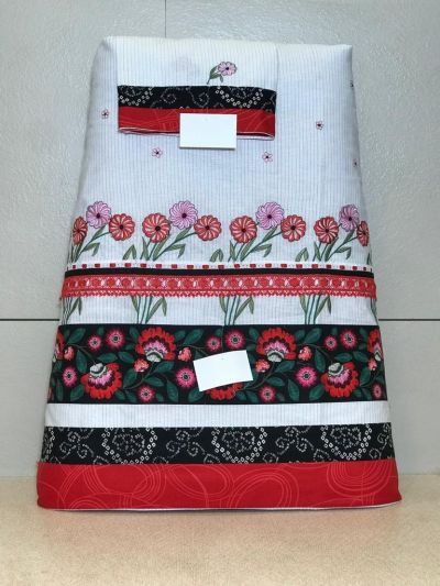 White Color Stripes With Cotton Fabric Printed Belt