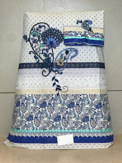 White Rida With Navy Blue Combination Belt 