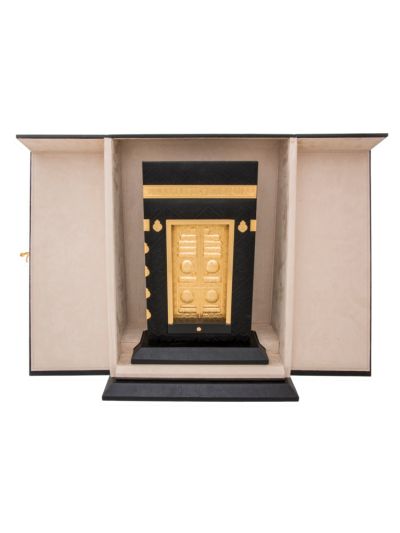 Replica copy of Holly Kaaba door with small covered leather base