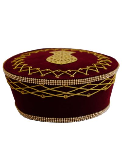 Red & Golden Sufi Cap With Nalain Paak