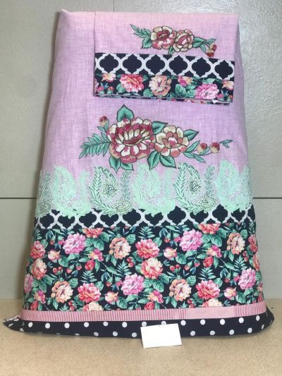 Pink Rida With Printed Floral Belt 