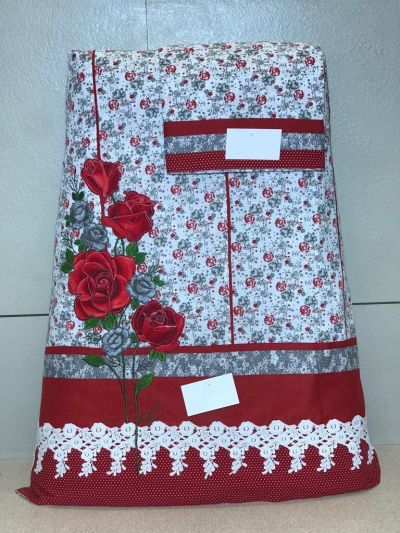 White Printed Rida With Cotton Fabric