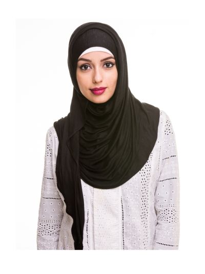 Black Jersey Instant Hijab