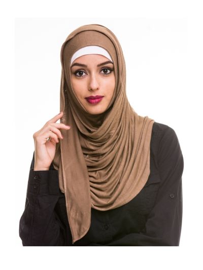 Khaki Jersey Instant Hijab