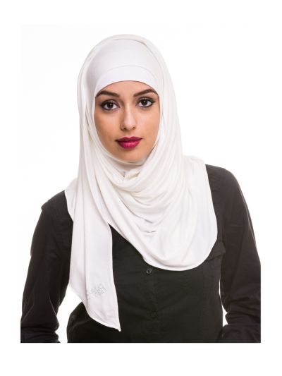 Off White Jersey Instant Hijab