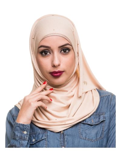 Beige Jersey Hijab