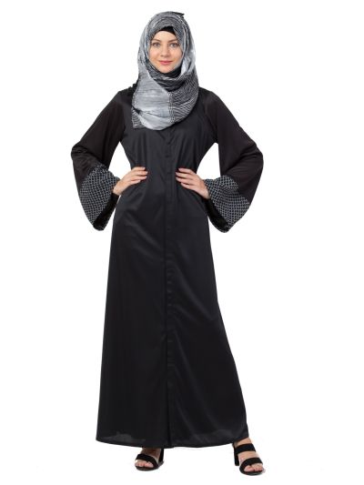 Front Open A Line Abaya