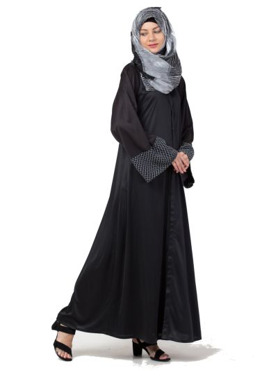 Front Open A Line Abaya