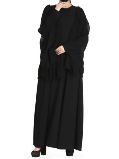Designer Abaya With Bell Sleeves