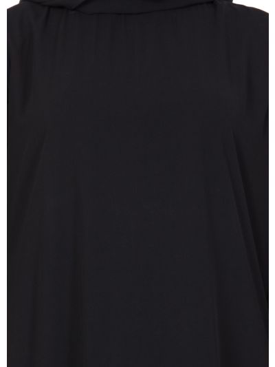 A-line Abaya with Golden Lace
