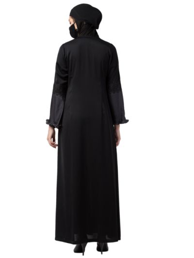 Black Abaya In Nida Fabric