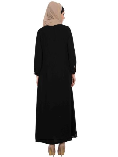 Aneeqa Beautiful Abaya With Attached Georgette Layer