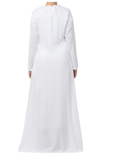 A Line Cotton Abaya With Side Pockets