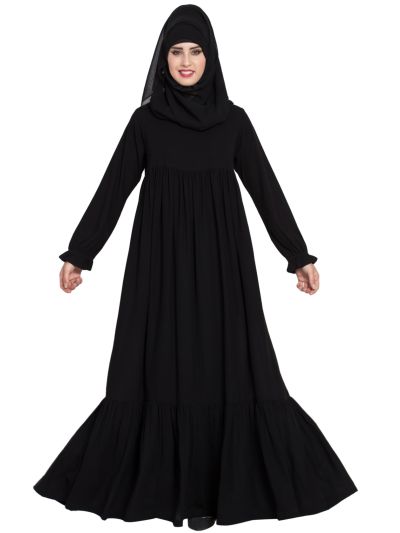 Lose Fit Abaya Dress with Flexible Sleeves