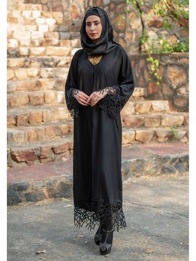 Dubai Abaya With Lace