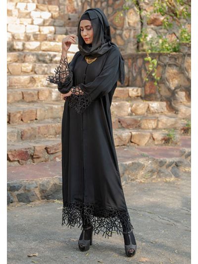 Dubai Abaya With Lace