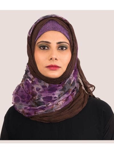 Royal Purple Modern Designer Hijab