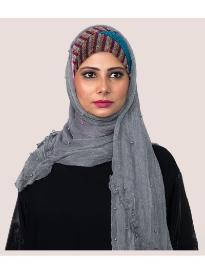 Elegant Pastel Grey Hijab