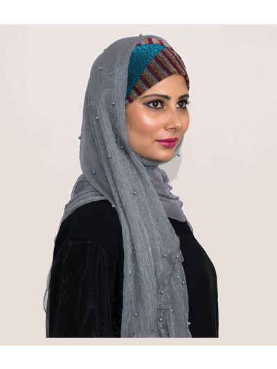Elegant Pastel Grey Hijab