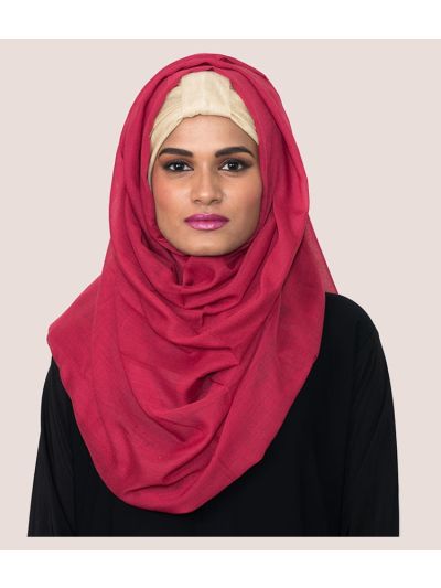 Maroon Chiffon Hijab