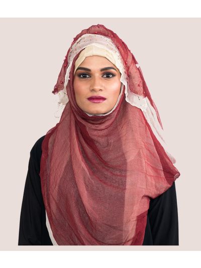Hijab with Golden Beads
