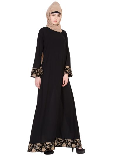Black Embroidered Abaya