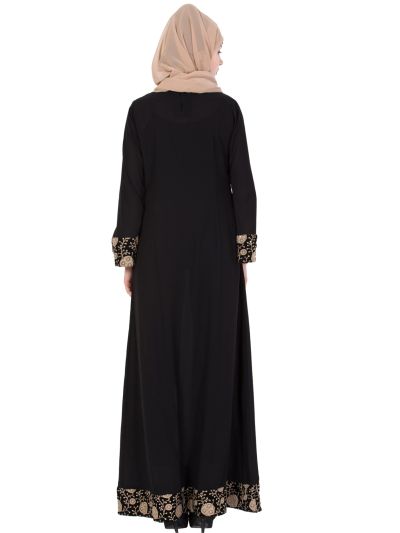 Black Embroidered Abaya