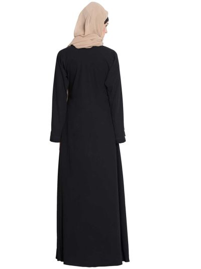 Rimsha Abaya Dress With Umbrella Bottom And Frill On Sleeves