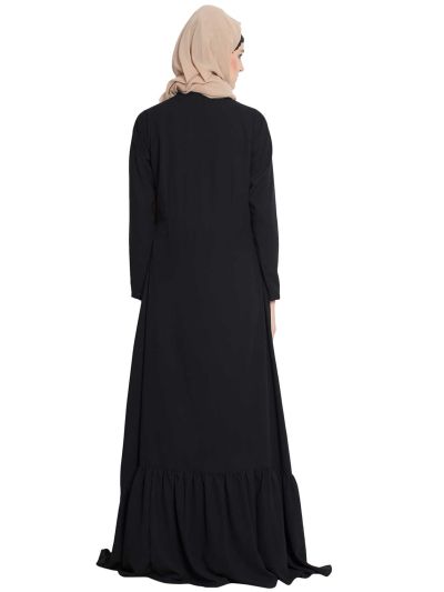 Aini Frilled Abaya Dress with Pintucks