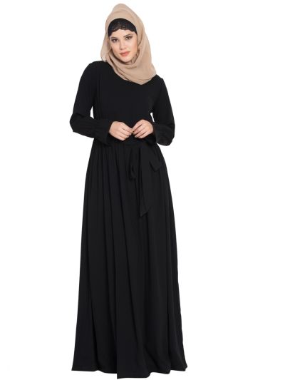 Simple Yet Very Elegant Dress Abaya with Matching Belt