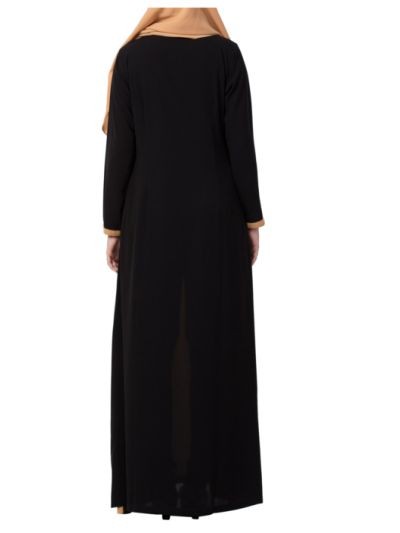 Two Piece Set of Abaya and Embroidered Cardigan 
