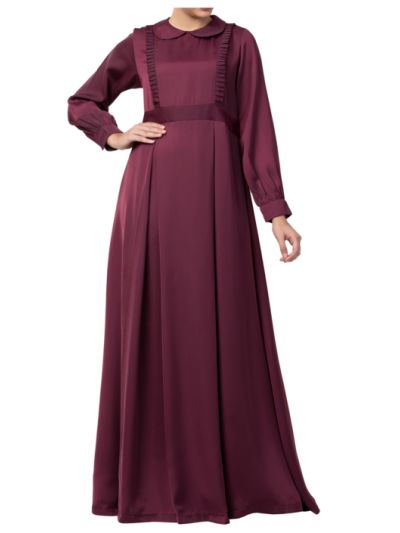 Designer Abaya With Box Pleats & Umbrella Flare